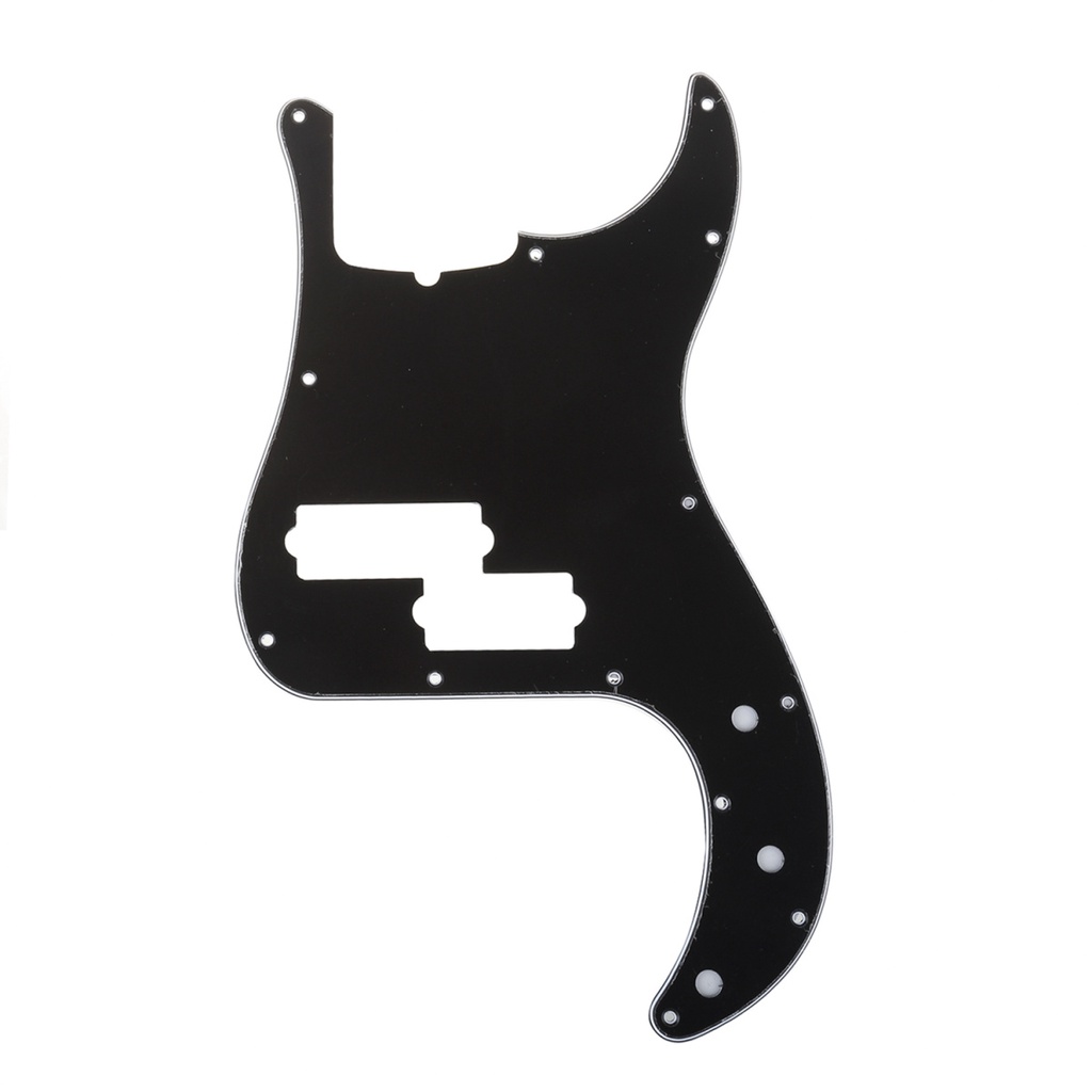 Musiclily Ultra 13-gaats Geanodiseerd Aluminium P-Bass Slagplaat Pickguard voor American Mexican Fender Standard Precision Bass, Zwart