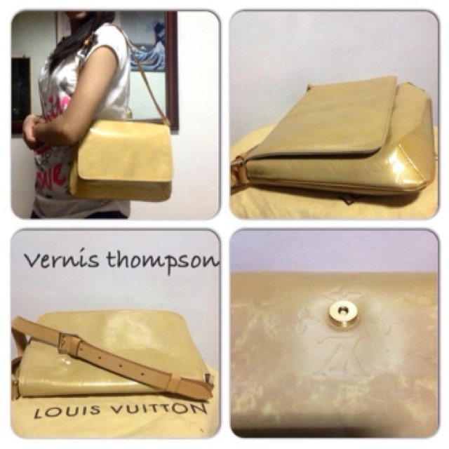 Auth Louis Vuitton Monogram Vernis Thompson Street M91008 Shoulder