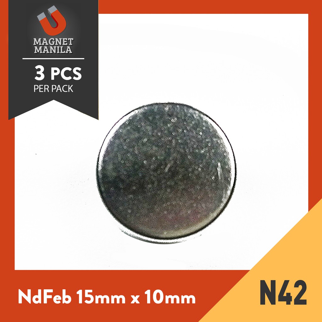 Diameter 15mm X 1.5mm, 4mm or 10mm thickness N42 Neodymium Super Strong ...