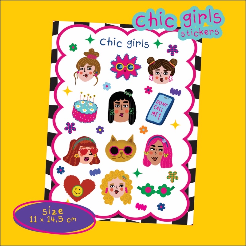 Chic girls Sticker pack by Yeele | Shopee Philippines