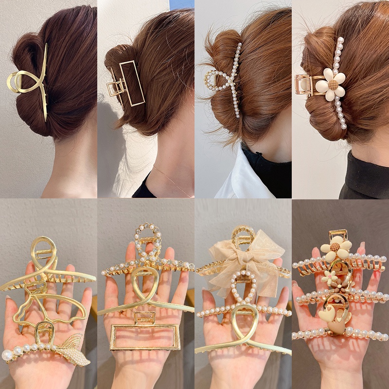 2022 Korean Hairclip Set Version of The Large Metal Hair pin hair claw