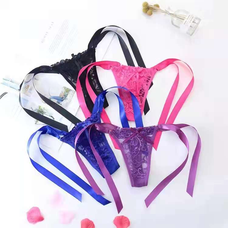 Women Sexy Soft Underwear Solid Color V String T Back Panties Thongs G