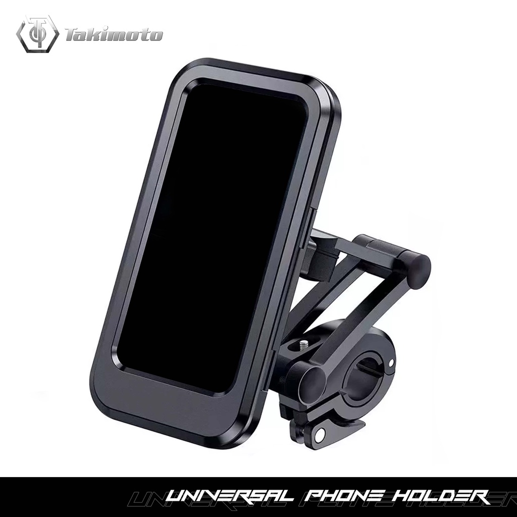 Takimoto Universal Adjustable Waterproof Motorcycle Phone Case Holder