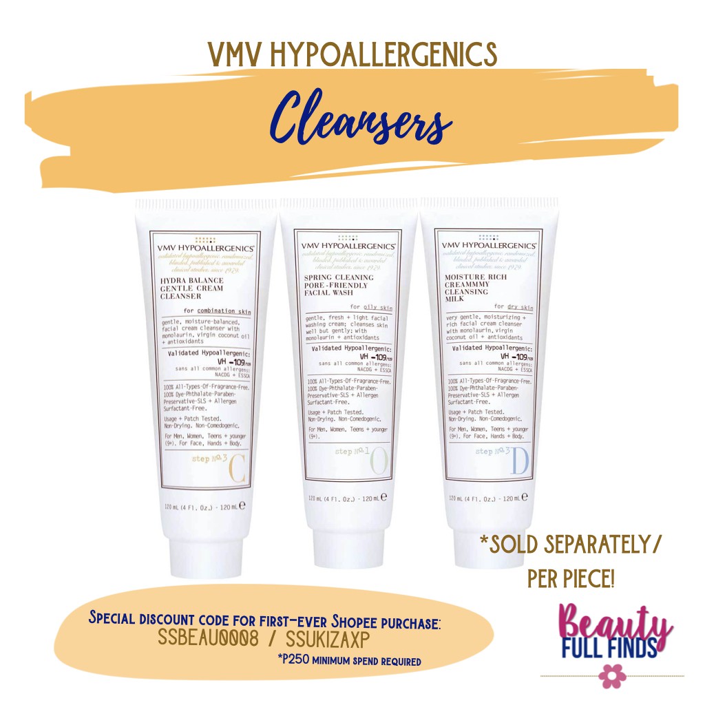 VMV Hypoallergenics Facial Cleansers (120ml) | Shopee Philippines