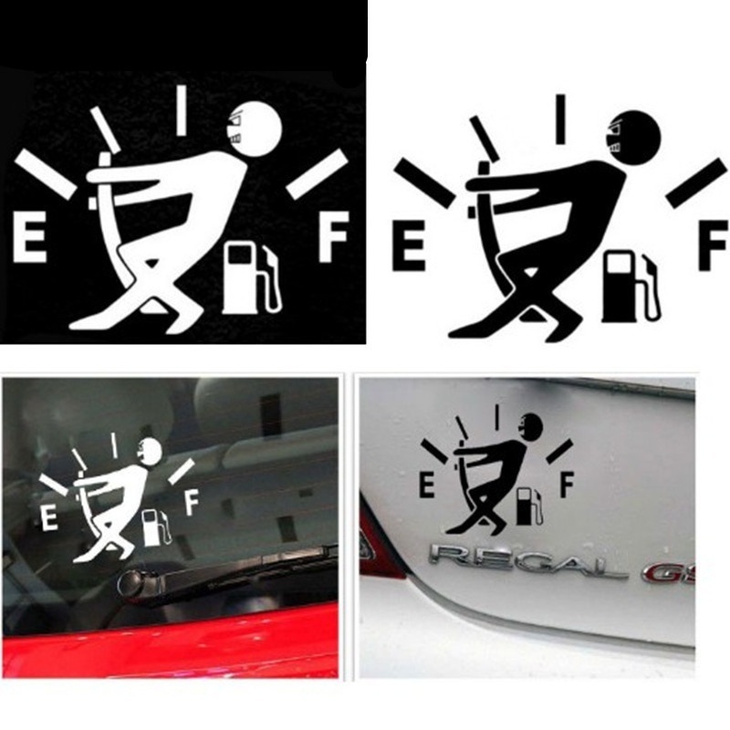 12.7CM*9.2CM High Gas Consumption Decal Fuel Gage Empty Stickers Funny ...