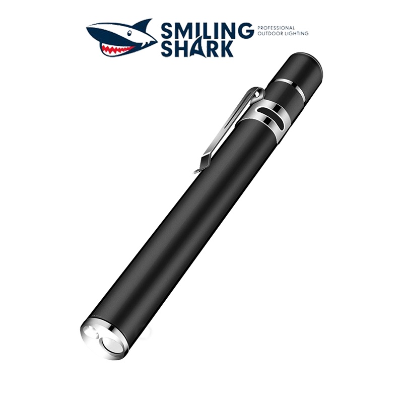 Smiling Shark Penlight Medical Yellow White Light 2 In 1 Pen Torch
