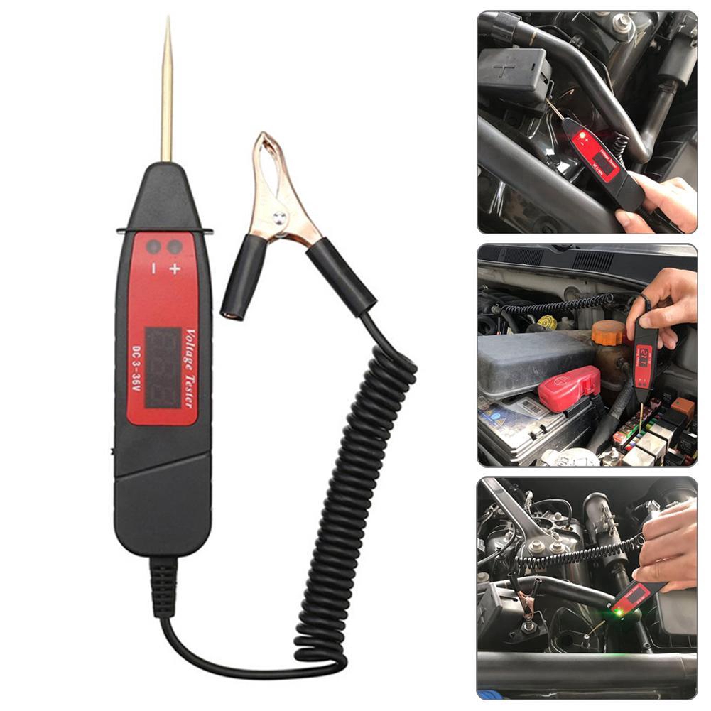 Digital Car Circuit Scanner Diagnostic Tool Tester LCD pen DC536V