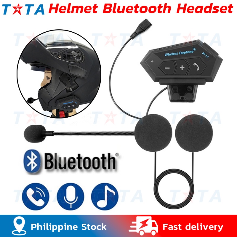 BT12 Bluetooth5.0 Motorcycle Helmet Headset waterproof Wireless speaker ...