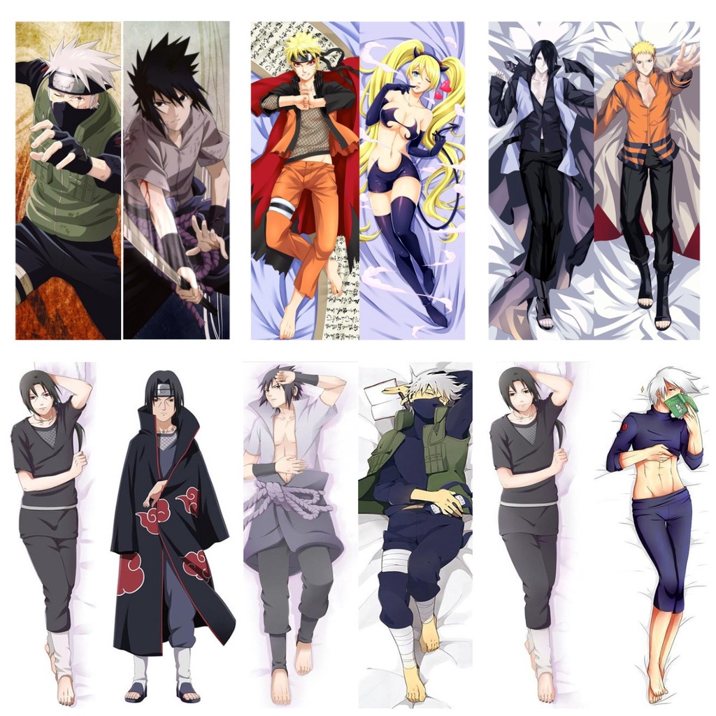 50x150cm Hot Velvet Naruto Anime Dakimakura Uzumaki Hatake Kakashi Male Hug Body Pillow Cushion 9011