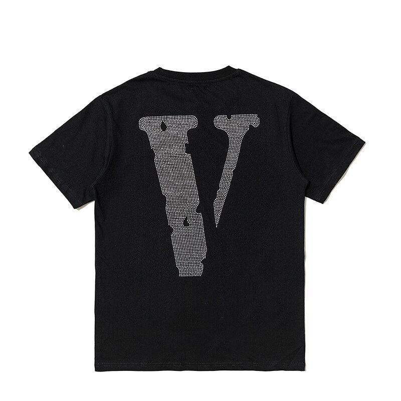 Vlone Men T Streetwear Tshirt Usa Tshirt Rhinestone Friend | Shopee ...