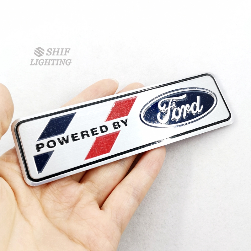 1 x Aluminum FORD Logo Car Auto Decorative Side Rear Emblem Badge Sticker  Decal For FORD