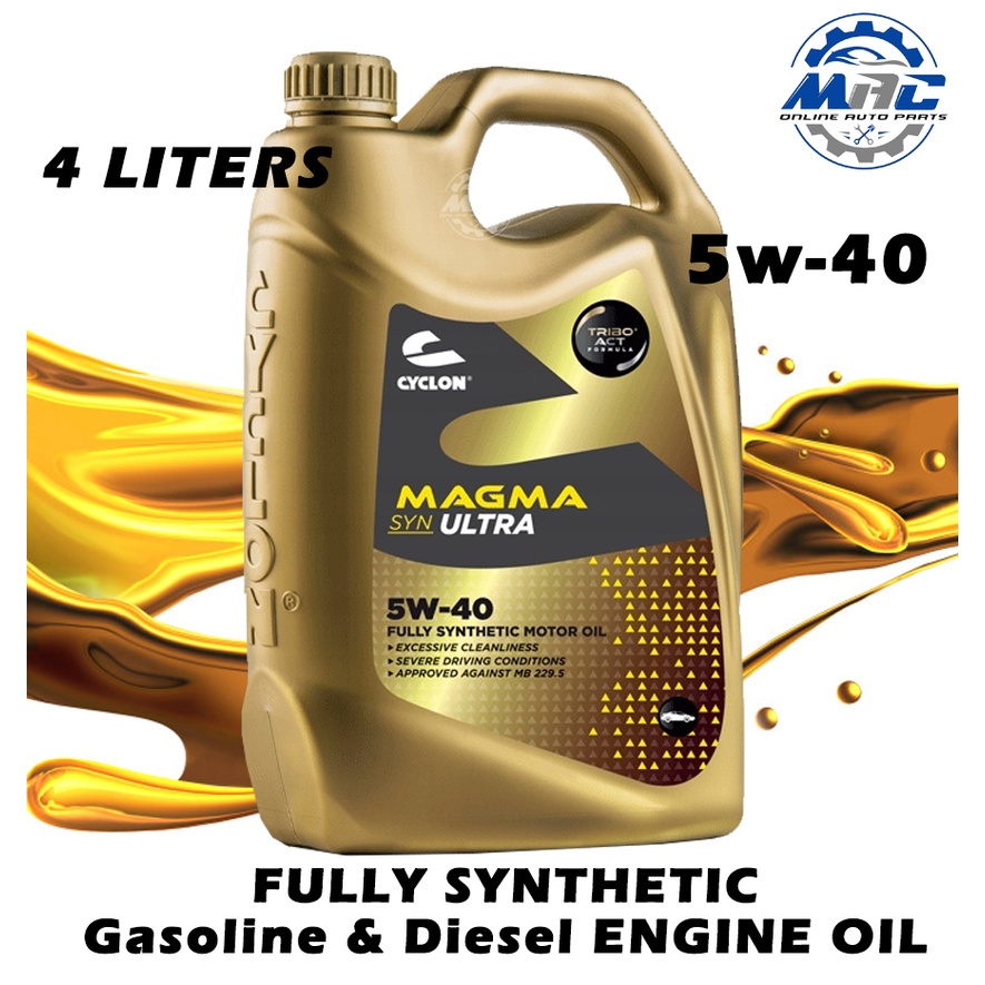 CYCLON Magma SYN ULTRA 5W40 Fully Synthetic Motor Oil for Gasoline and ...