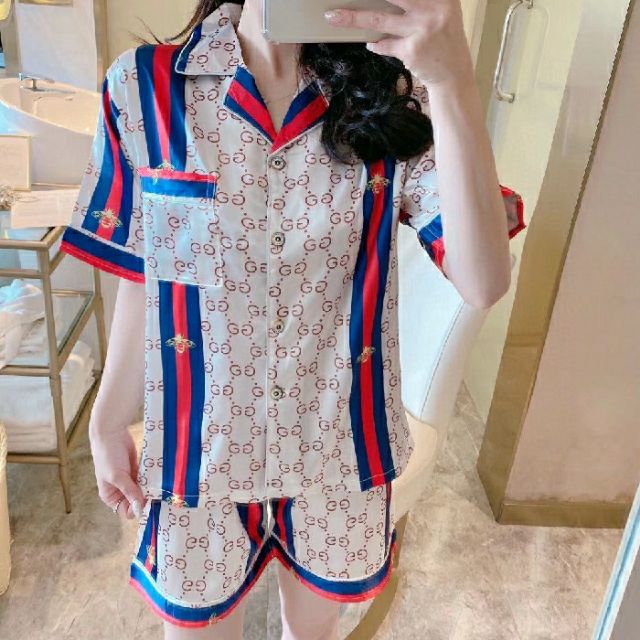 Silk Pajamas Gucci inspired for women Shopee Philippines