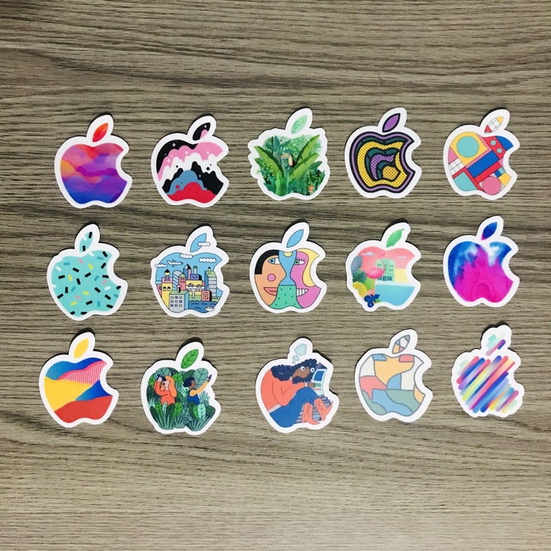 Apple Designs Waterproof Laminated Vinyl Die Cut Sticker Pack | Shopee ...