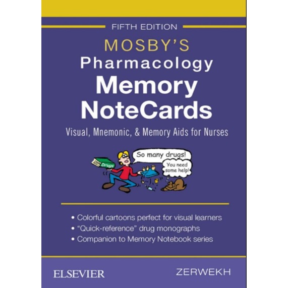 PhLE Mosby's Pharmacology Memory Notes Cards Shopee Philippines
