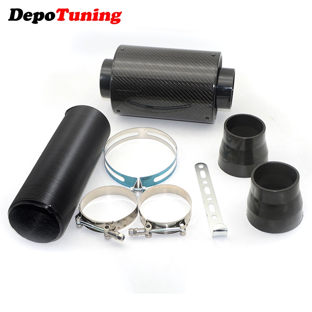 DepoTuning Universal Racing Air Filter Box Carbon Fiber Cold Feed ...