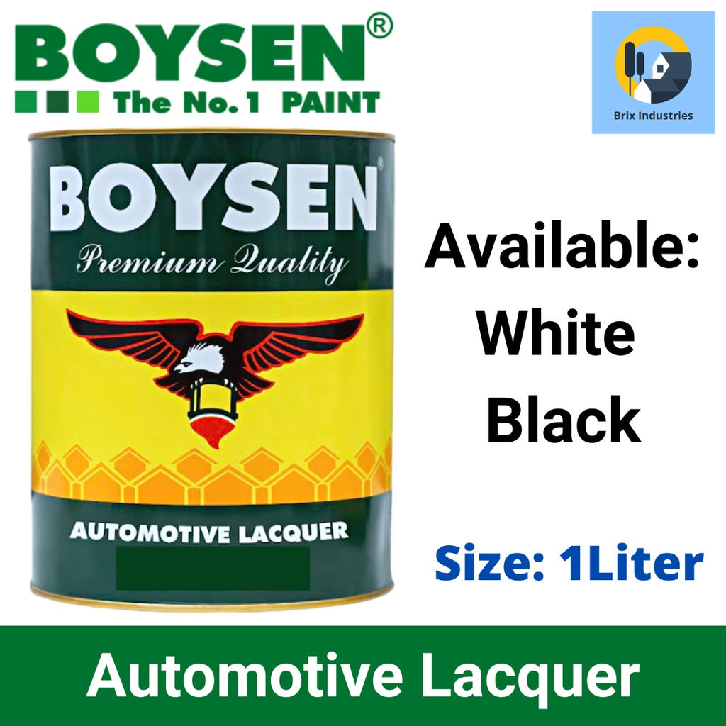 Boysen Automotive Lacquer White or Black 1 Liter SolventBased