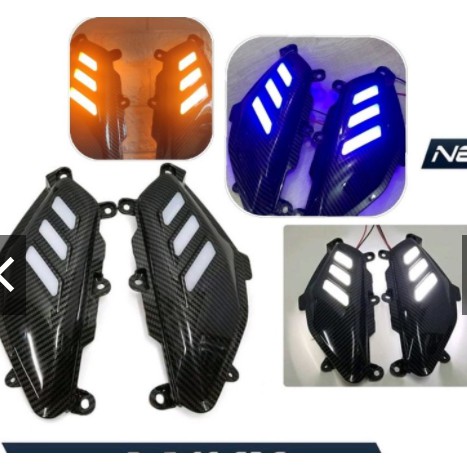 Yamaha NMAX V1 Side Vent Tri color(Pair)WHITE/AMBER/BLUE | Shopee ...