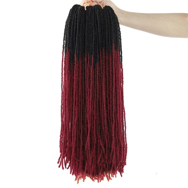 Dreadlocks Hair Crochet Braids Soft Dread Afro Hairstyle Ombre