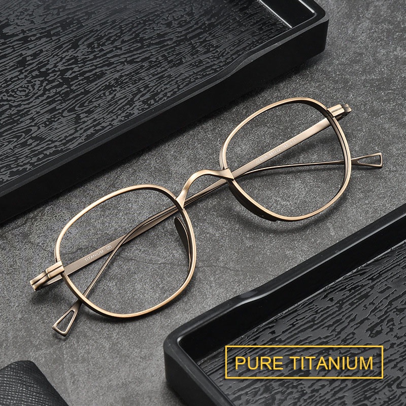 Ultralight Retro Titanium Glasses Frame Men Women Eyewear Shopee