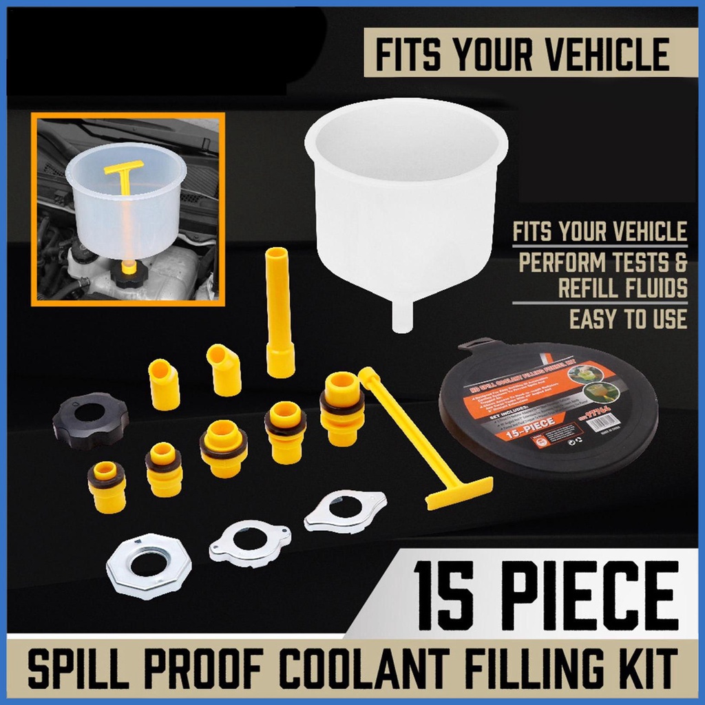 Coolant Filling Kit Radiator Coolant Filling Funnel Kit No Spill Funnel