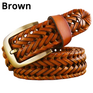 Leather braided online belts