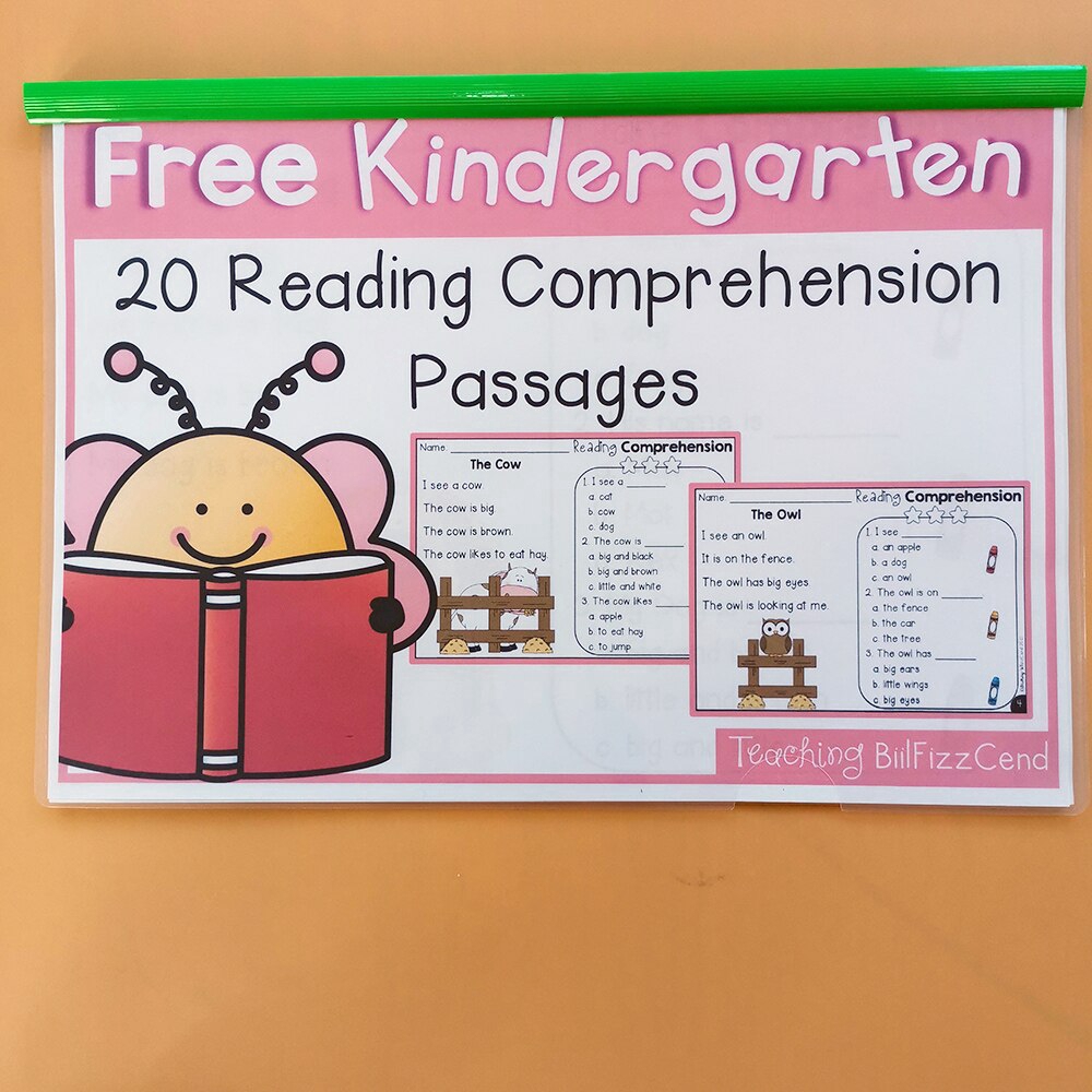 Reading Comprehension Colorful Exercise Learn English Workbook ...