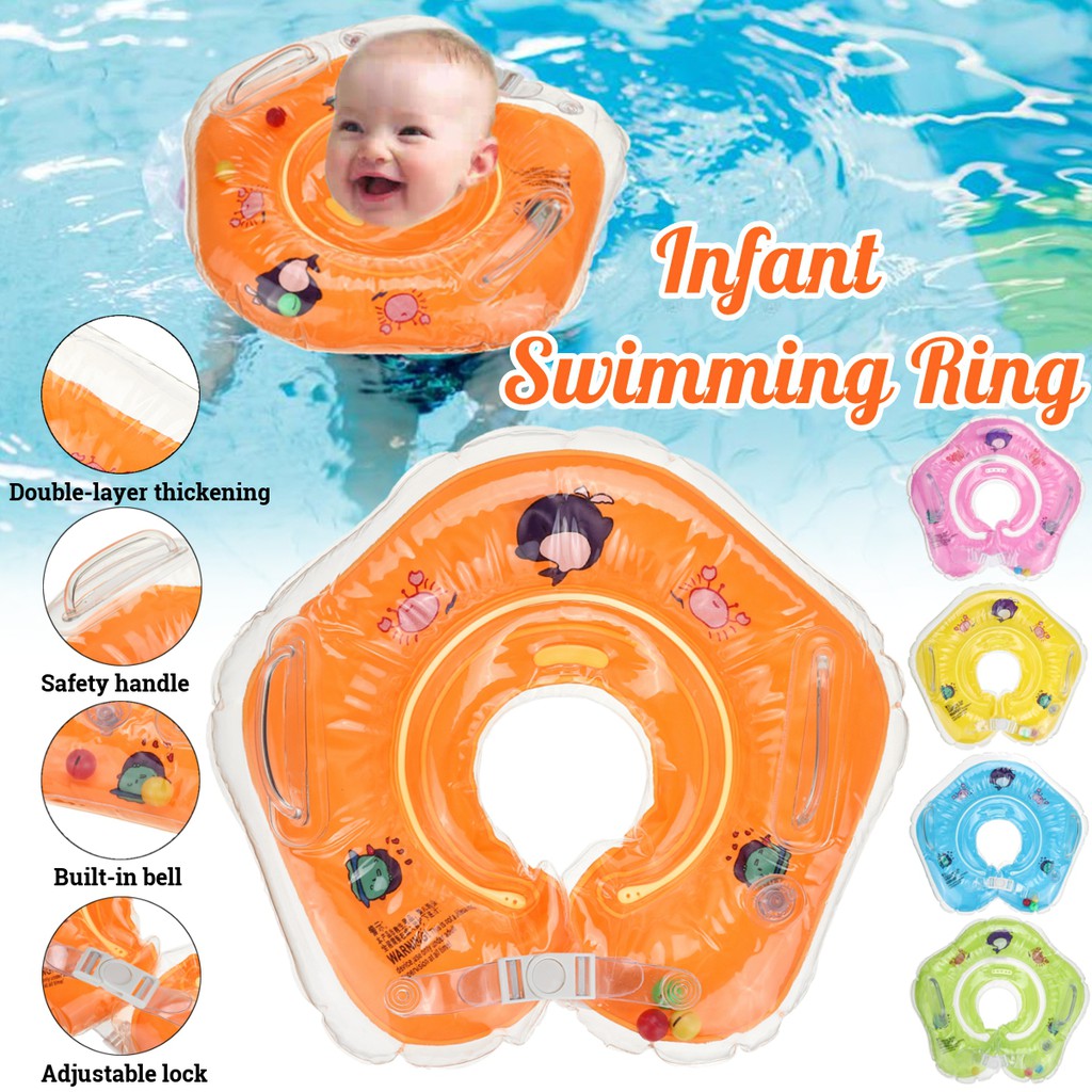 Baby Swimming Ring Kid Infant Neck Collar Float Air Inflatable PVC 018