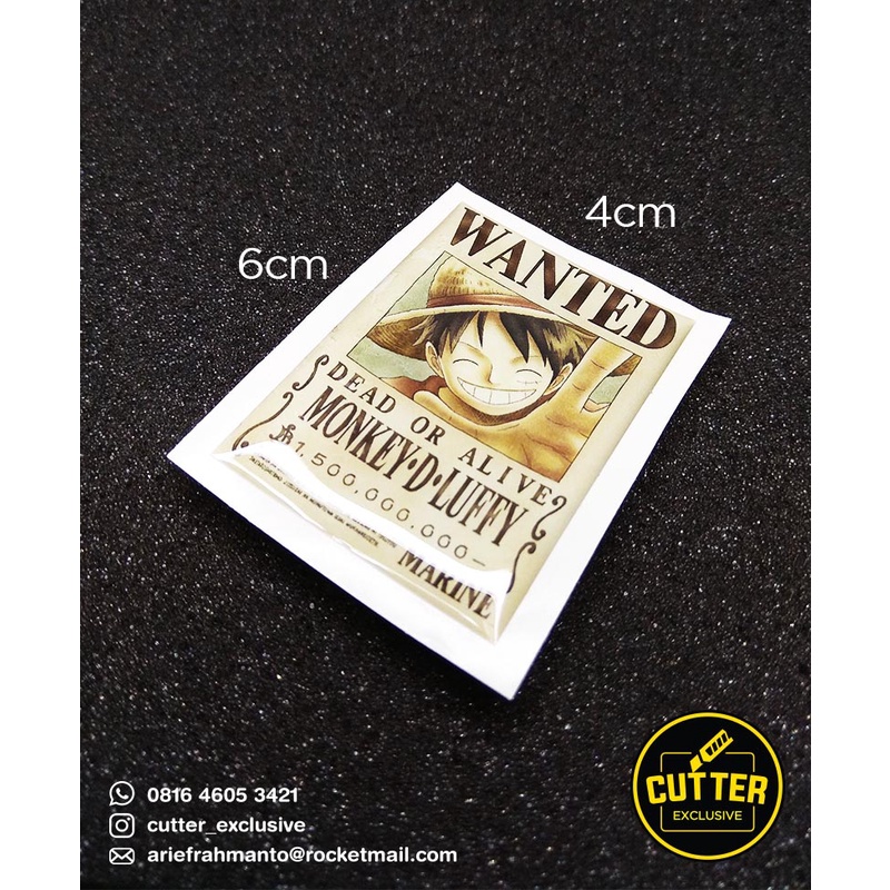 Bounty HUNTER LUFFY ONE PIECE resin sticker emblem | Shopee Philippines