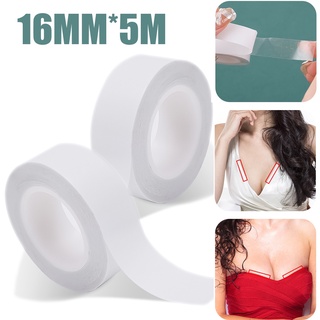 5M Waterproof Dress Cloth Tape Double-sided Secret Body Adhesive Breast Bra  Strip Safe Transparent Clear Lingerie Tape