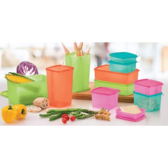 Tupperware Ultimate Square Round Set (11pcs) | Shopee Philippines
