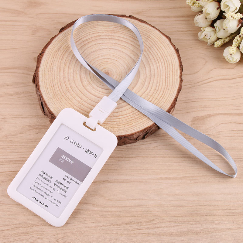 Waterproof work name card holders with lanyardbusiness work card id