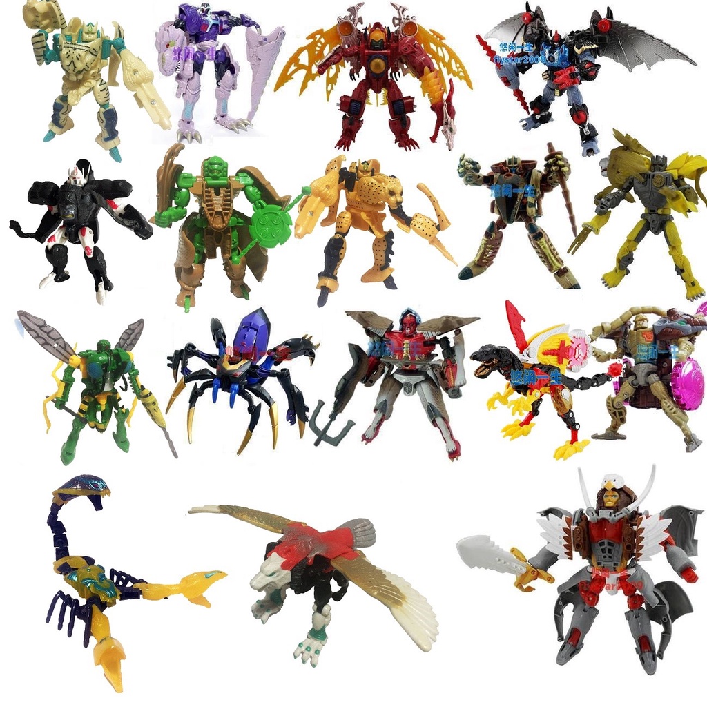 TOMY Beast Machines Beast Wars Transformers Action Figure Rhinox Tigatron Cheeton Rare Movable