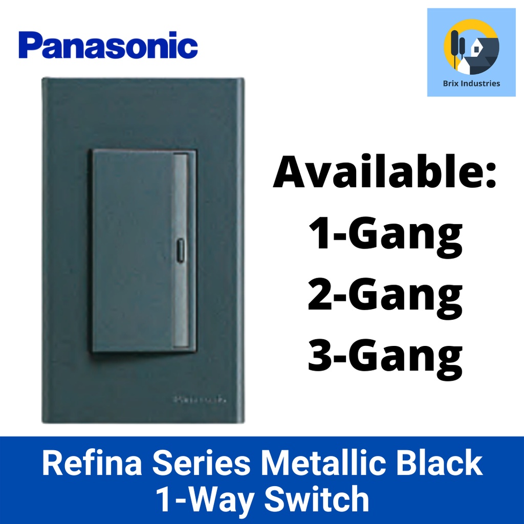 Panasonic Metallic Black Refina Series 1 Way Switch Set 1 2 or 3 Gang Shopee Philippines
