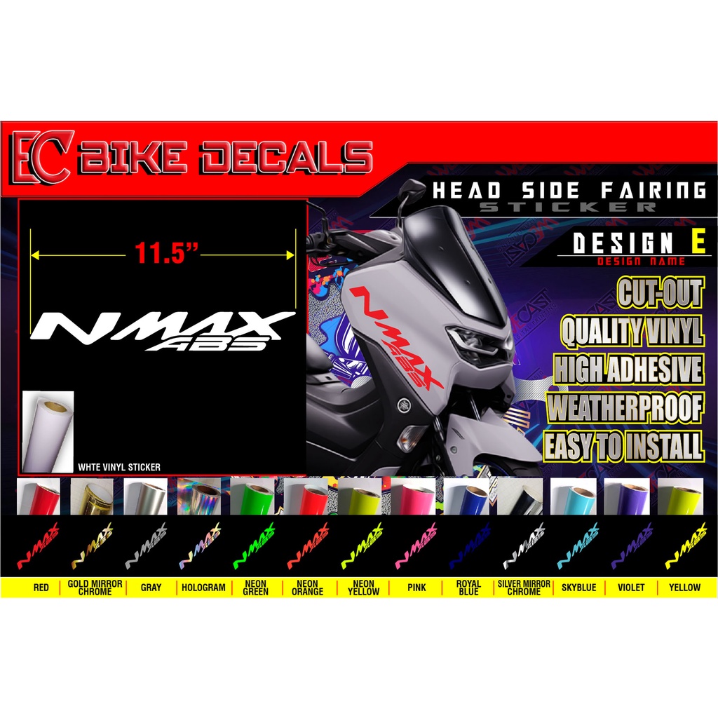 Yamaha NMAX 155 Side head Fairings Sticker NMAX ABS | Shopee Philippines