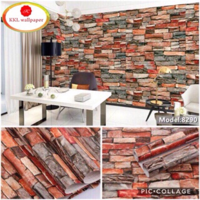 Red Brick Wallpaper Peel and Stick Wallpaper Shopee Philippines
