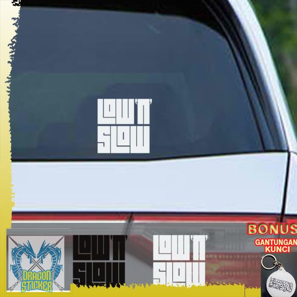 Unique Low n Slow Car Sticker Drift Flat Glass Body Car Sticker Decal ...