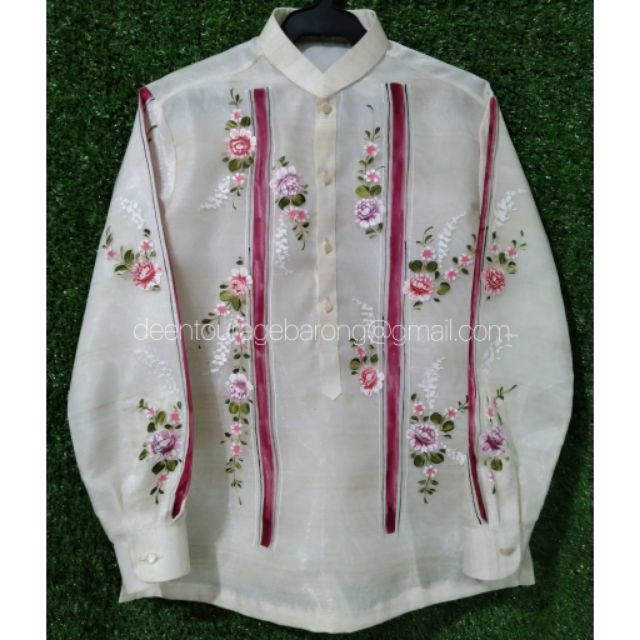 Lined Barong Tagalog (hand painted) | Shopee Philippines
