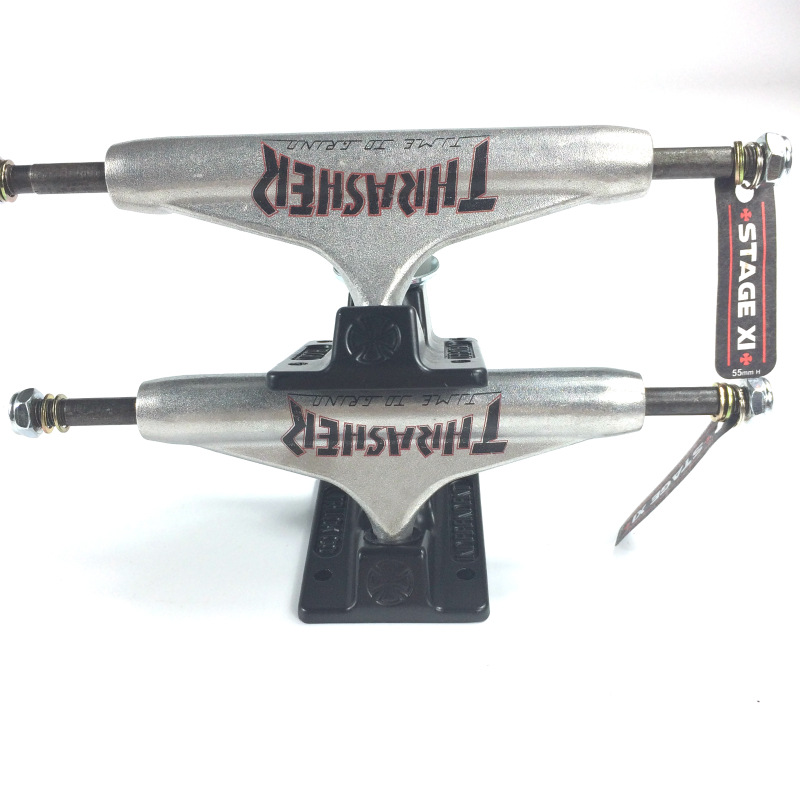 Haofy Trucks 8.0 - 2 Pièces 5 Inch Aluminium Magnesium Alloy - Professional Bridge Skateboard Trucks Blanc