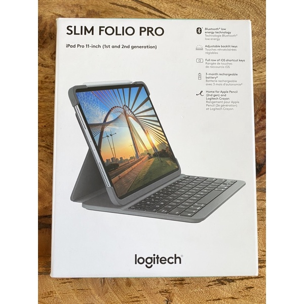 Logitech Slim Folio Pro for iPad Pro 11-inch (1st, 2nd and 3rd Gen ...