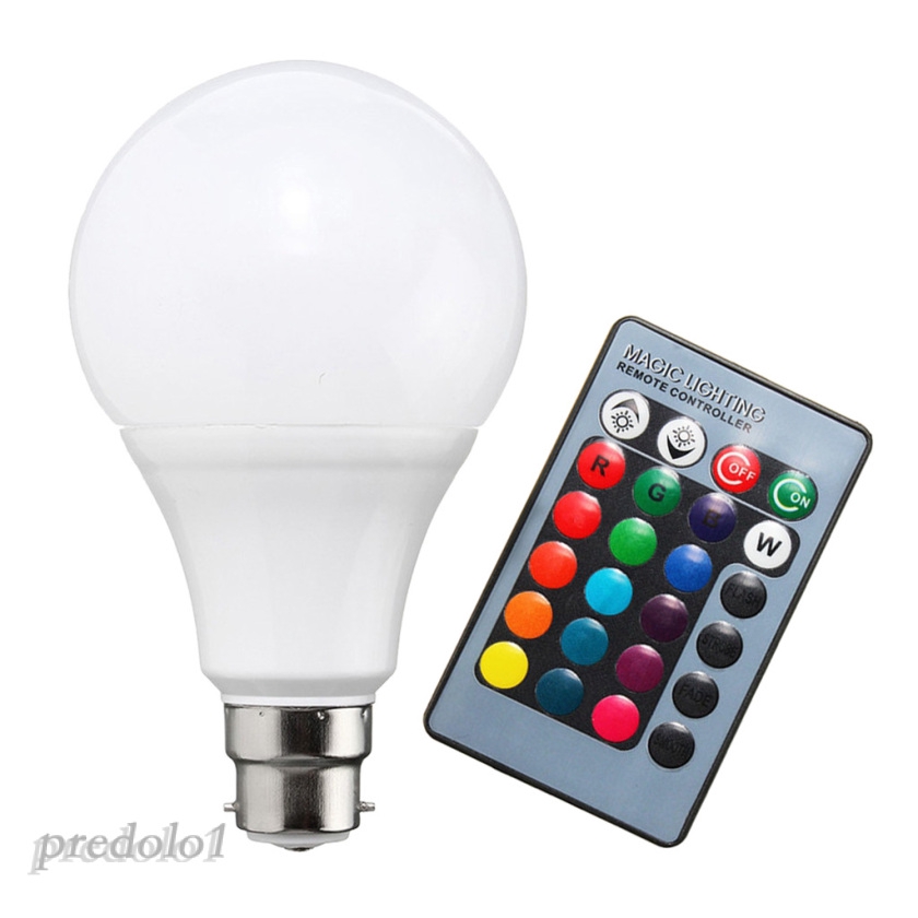 LED B22 RGB Light Bulb Colored Light Bulb Dimmable Bulb With Control ...