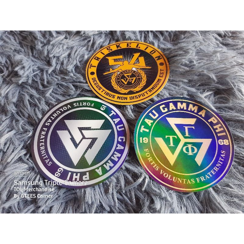 TAU GAMMA PHI TRISKELION STICKER PACKAGE 2 (3×3 INCHES) | Shopee ...