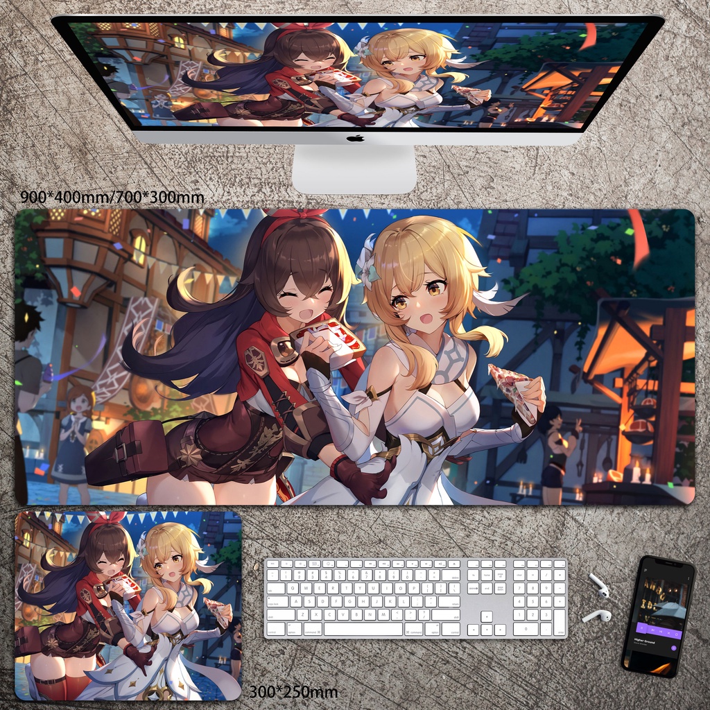 Full Character Mouse Pad Walnut Table Mat Gan Yu Game Genshin Impact ...
