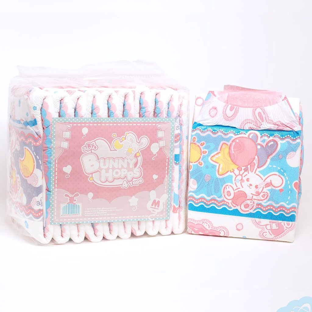 M/L5PCS ddlg adult baby diaper abdl Baby cute pink rabbit super thick