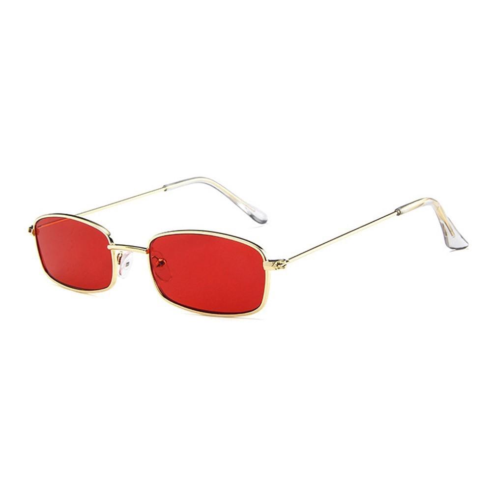 MIZHO Brand Rectangle Sunglasses Women Vintage Small Frame Narrow Celebrity  Sun Glasses White Retro Men Punk Eyeglasses Trendy
