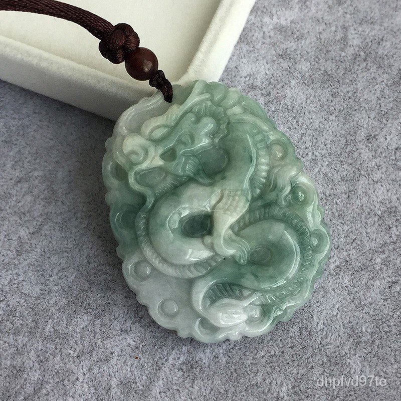 Natural Burma goods genuine Jade Jadeite Jade Pendant Zodiac dragon card MIFD Shopee Philippines