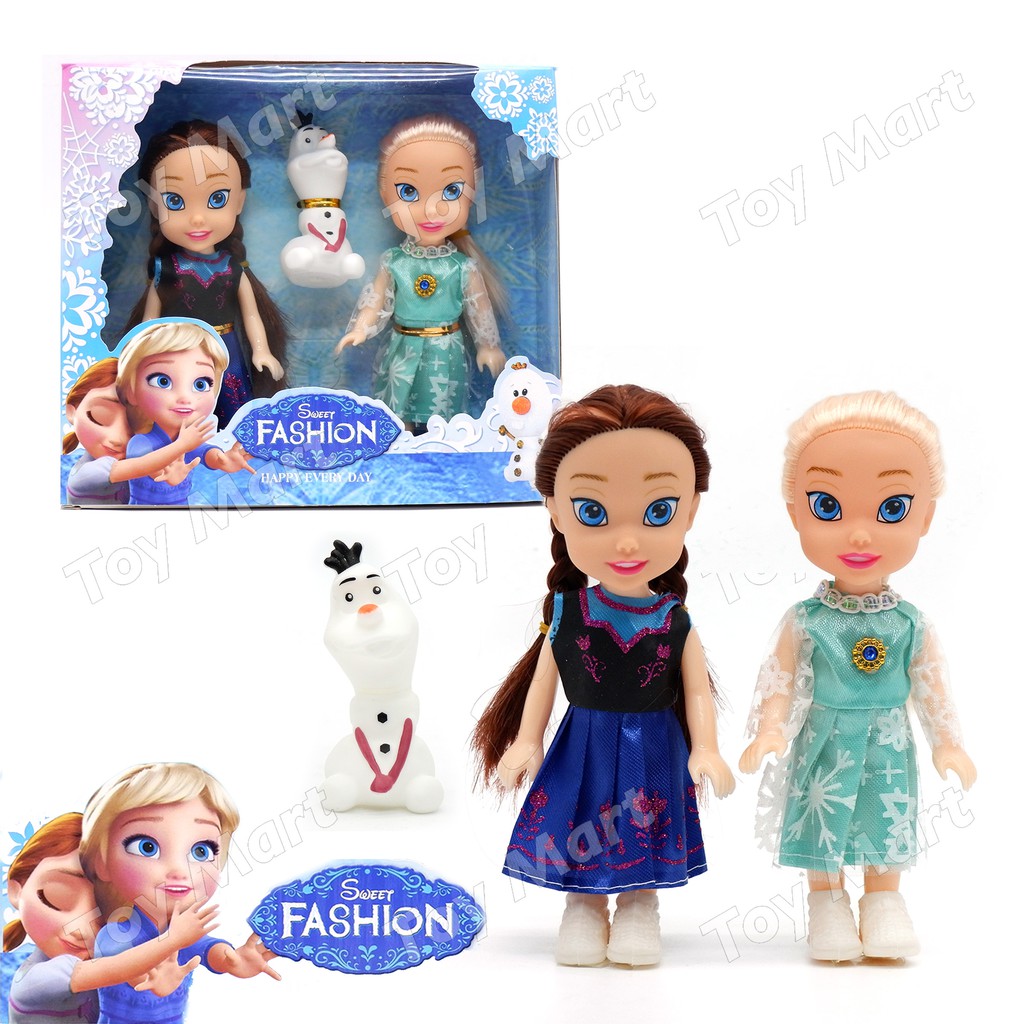 2 in 1 Baby Frozen Mini Doll Anna Elsa Olaf Doll Figurine Set Cartoon Princess Toy for Kids Shopee Philippines