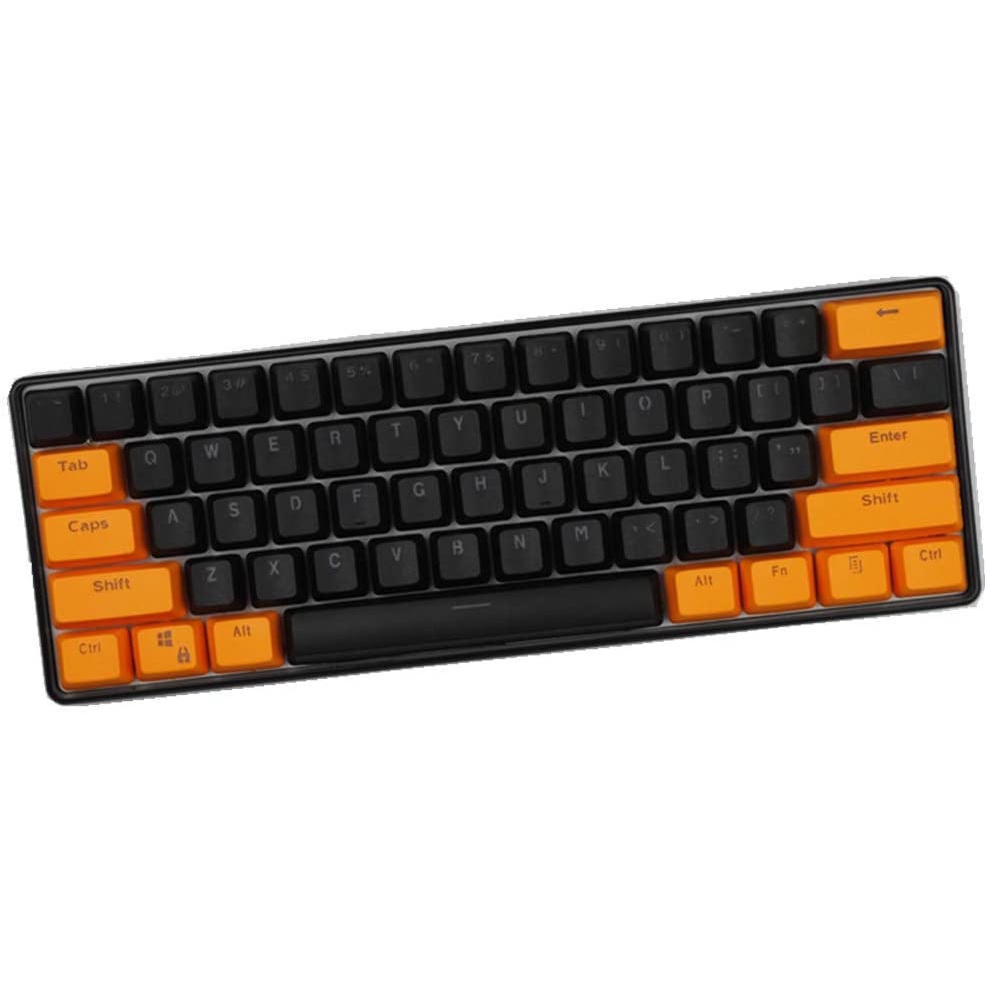 Keycaps, 61 Keys PBT Keycaps Backlight TwoColor Mechanical Keyboard