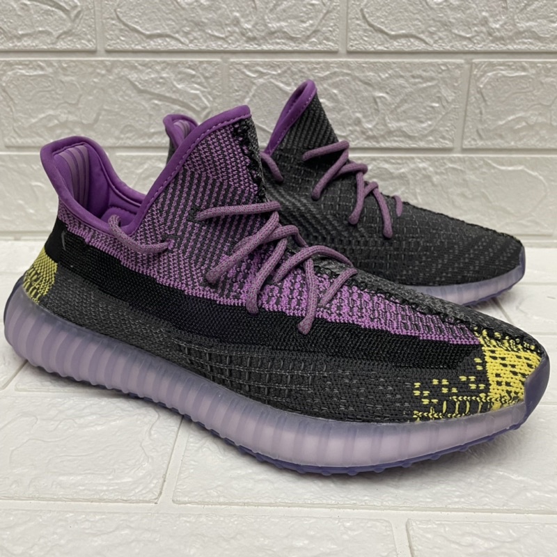 Black and store purple yeezys