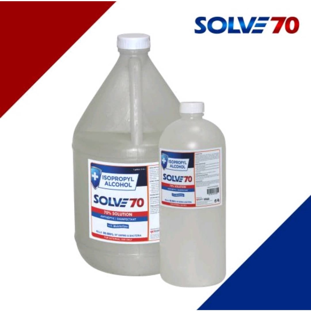 Solve70 Isopropyl Alcohol 70 1 Liter 1 Gallon Shopee Philippines 4881